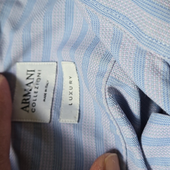 Armani Collezioni Mens Dress Shirt size 44 17 1/2 - Picture 8 of 9